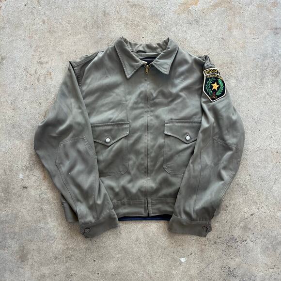 Vintage 60s Tarrant County Sheriffs Dept Mr 2 Ply Work Jacket Large